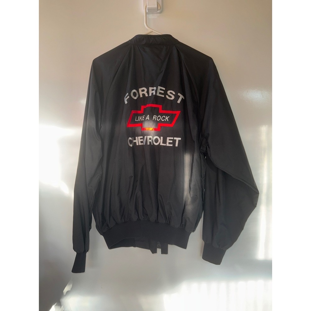 Vintage Hartwell Forrest Chevrolet Like A Rock Jacket Mens XL Black Made in USA